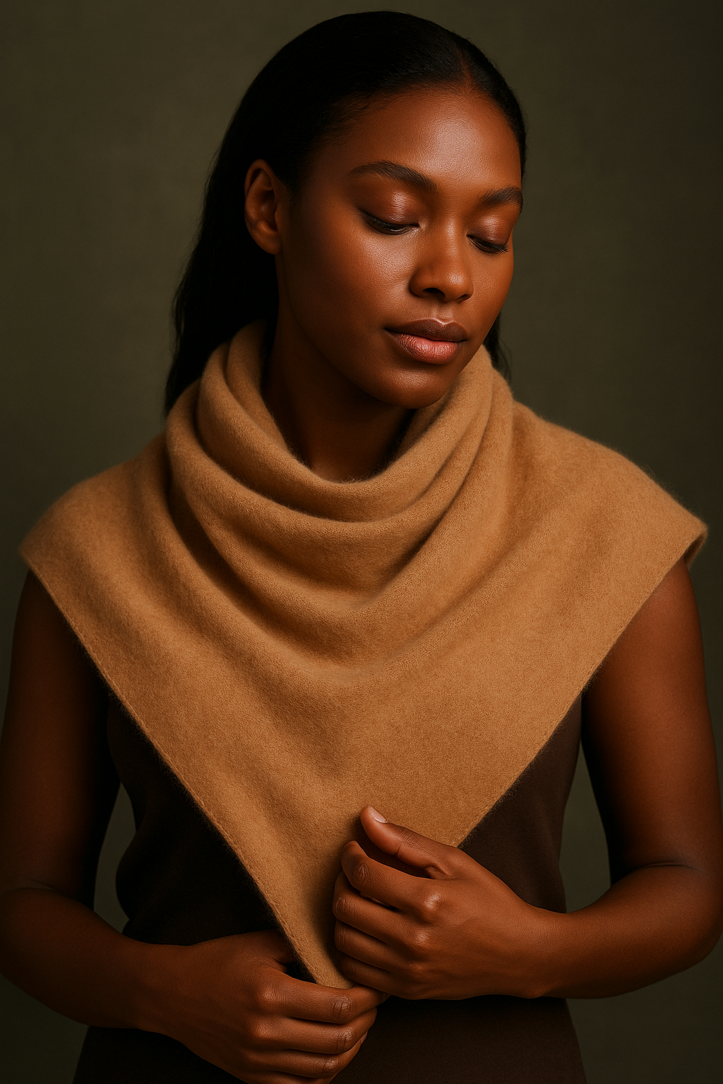 Camel Cashmere Scarf