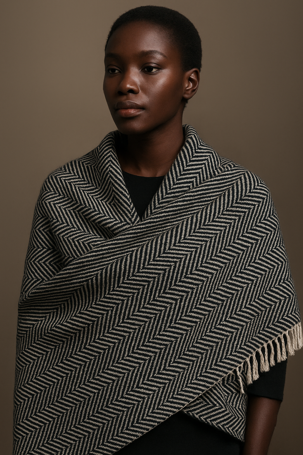 Chevron Cashmere Body Wrap